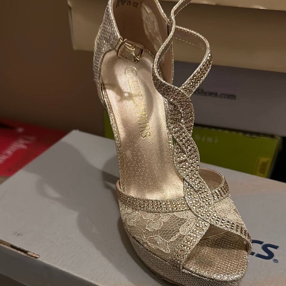 Elegant Gold Women's Heels